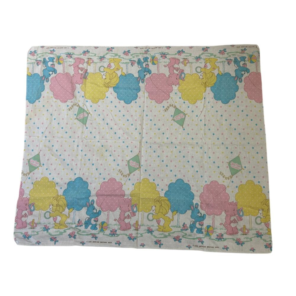 Vintage 1985 Blanket Carebear Care Bear Cousins Cotton Flannel Baby Receiving